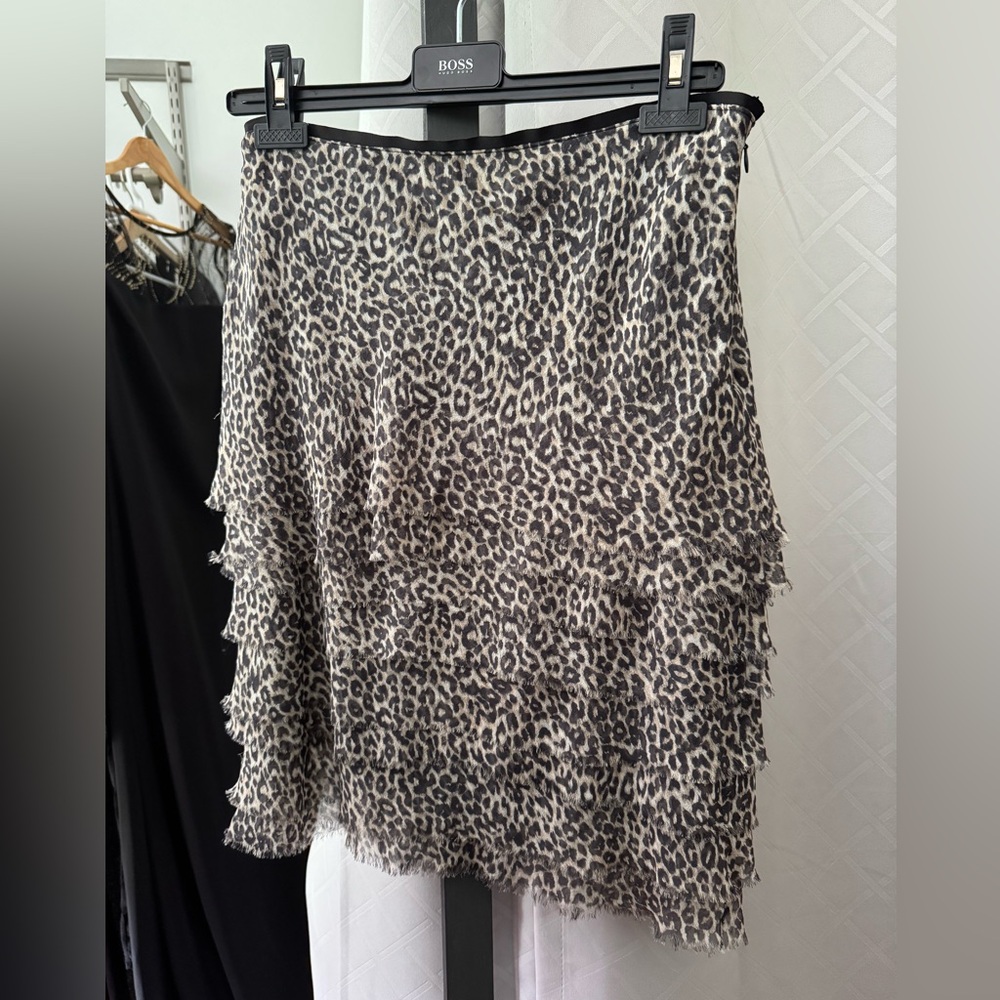 Marc Cain silk Leopard Print Skirt